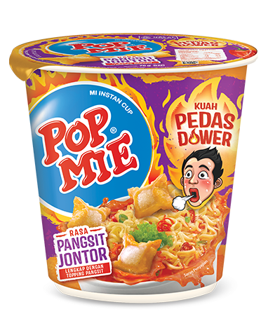 pop mie pedas dower pangsit jontor